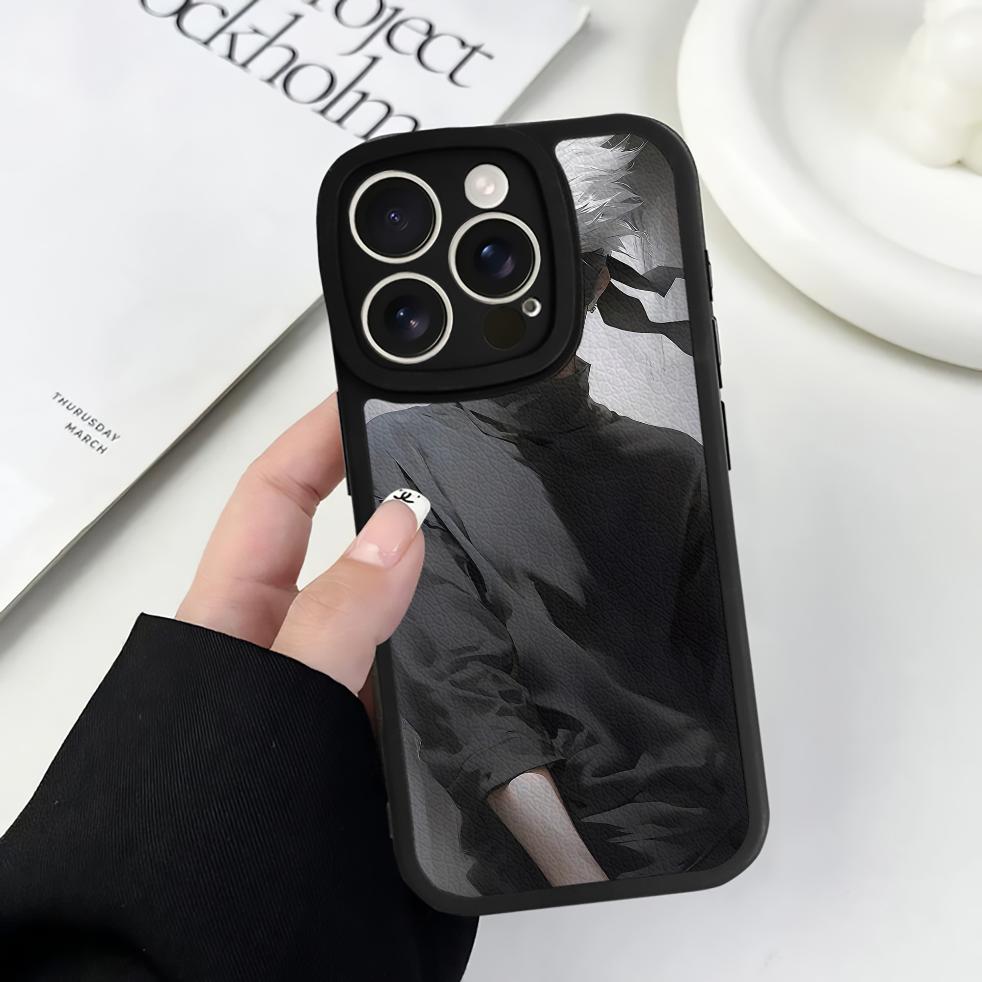 （画像用） 呪術廻戦 Jujutsu Kaisen 【iPhone 16シリーズ対応】シリコンスマホケース（レザー調） 材質：シリコン